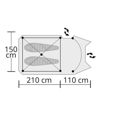 Tenda per 2 persone Hyggelig VERDE Origin Outdoors 310872 8