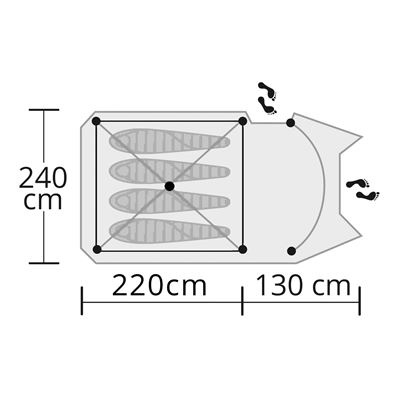 Tenda per 4 persone Hyggelig VERDE Origin Outdoors 310874 2