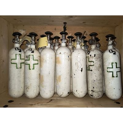 Bombola di ossigeno portatile OXYGEN usata Esercito ceco OXY-6 2