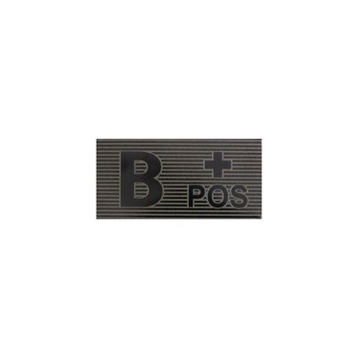 Toppa IR gruppo sanguigno VELCRO B + POS NERO/VERDE