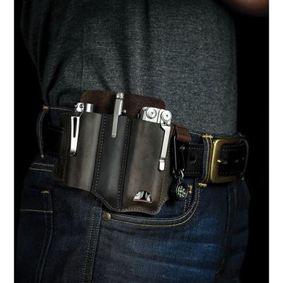 Fondina da cintura PJ29 Multi Tool IN PELLE MARRONE  PJ29-BRN 6