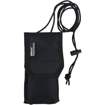 Custodia protettiva MOLLE per telefoni con cordino NERO