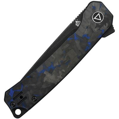 Coltello pieghevole OSPREY lama liscia G10/CF NERO/BLU QSP QS139-G2 2
