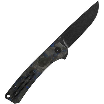 Coltello pieghevole OSPREY lama liscia G10/CF NERO/BLU QSP QS139-G2 4