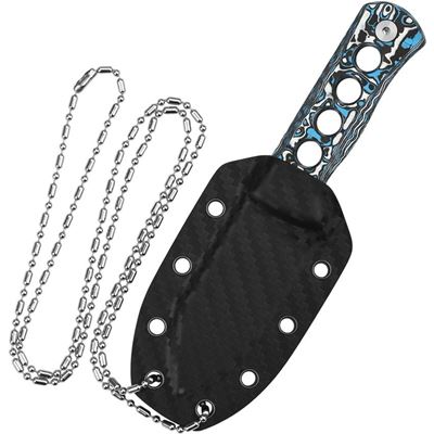 Coltello CANARY con lama fissa in acciaio DAMASCO QSP QS141-I 2