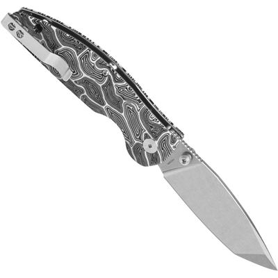 Coltello pieghevole TURTLE PUNK tanto BIANCO/NERO QSP QS158-B1 2