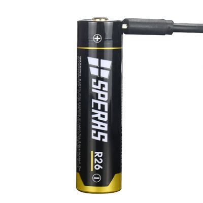 Batteria ricaricabile R26 2600 mAh micro USB tipo 18650