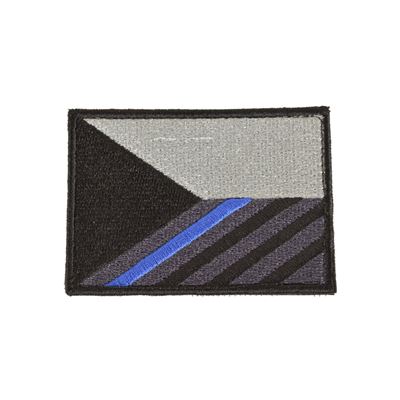 Toppa bandiera della Repubblica Ceca 7,5 x 5,5 cm STRISCIA BLU velcro