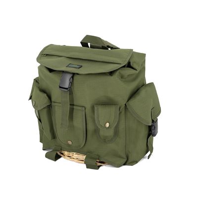 Zaino NŮŠE per funghi con inserto in vimini VERDE