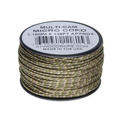 Cordino MICRO CORD in nylon su bobina ø 1,18 mm / 38 m MULTI-CAM