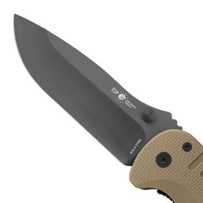 Coltello pieghevole ZÁCHRANÁŘ con lama liscia KHAKI ESP RKK-01 2