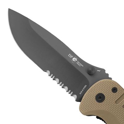 Coltello pieghevole ZÁCHRANÁŘ con lama combinata KHAKI ESP RKK-01-S 3