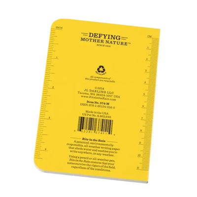 Blocco impermeabile RITE IN THE RAIN Memo Book GIALLO RITE IN THE RAIN RR-374-M 2