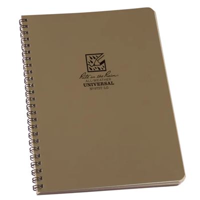 Blocco a spirale impermeabile Universal LARGE 6 5/8"x 8 1/2" DESERT