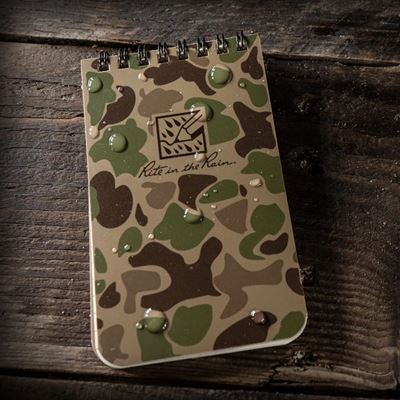 Blocco impermeabile TOP-SPIRAL 3x5" taccuino piccolo Duck Camo RITE IN THE RAIN RR-DC935T 2