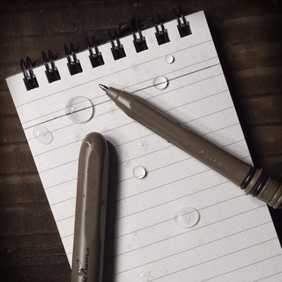 Penna piccola EDC POCKET INCHIOSTRO NERO set da 2 pezzi DARK EARTH RITE IN THE RAIN RR-FDE92 2