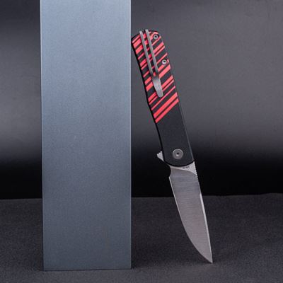 Coltello pieghevole KARLY lama liscia NERO/ROSSO REAL STEEL RS6052 6