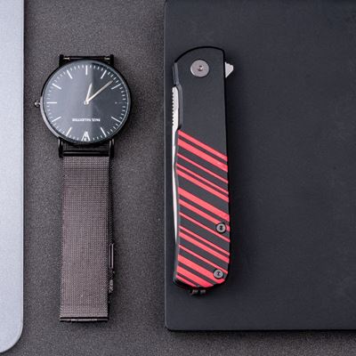 Coltello pieghevole KARLY lama liscia NERO/ROSSO REAL STEEL RS6052 4