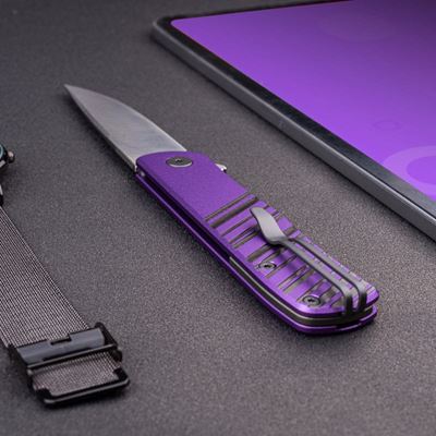 Coltello pieghevole KARLY lama liscia VIOLA/GRIGIO REAL STEEL RS6053 6
