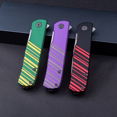 Coltello pieghevole KARLY lama liscia VIOLA/GRIGIO REAL STEEL RS6053 2