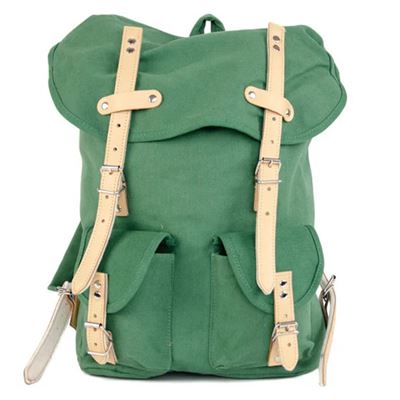 Zaino HIKING 15 l con elementi in pelle VERDE ESSL - original RU131-OL 2