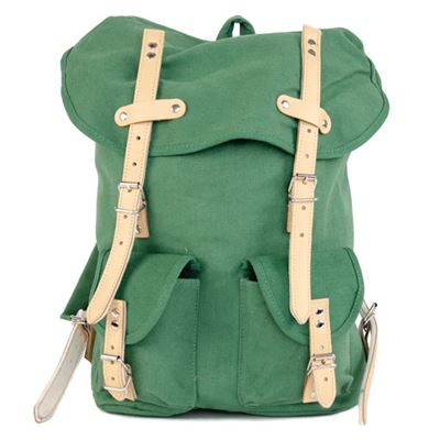 Zaino HIKING 15 l con elementi in pelle VERDE