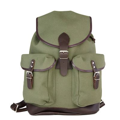 Zaino TRUCKSACK 14 l con elementi in pelle VERDE