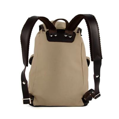 Zaino TRUCKSACK 14l con elementi in pelle KHAKI/MARRONE SCURO pelle ESSL - original RU135-SA-D 7
