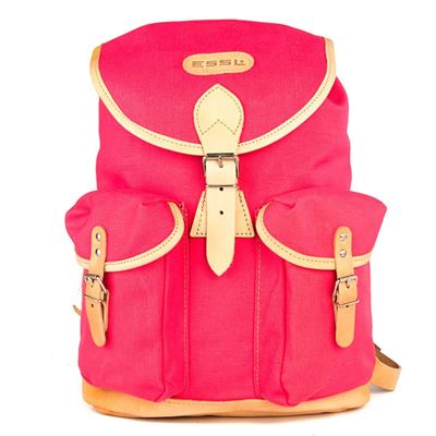 Zaino TRUCKSACK 14 l con elementi in pelle ROSA