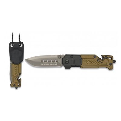 Coltello pieghevole 19652 soccorritore KHAKI