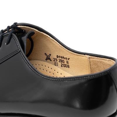 Scarpe eleganti HS guardia del castello con rinforzi in ferro NERE lucide Esercito ceco S11001 3