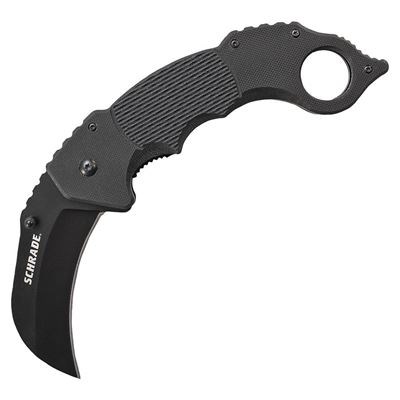 Coltello pieghevole KARAMBIT SCH110 lama liscia NERO