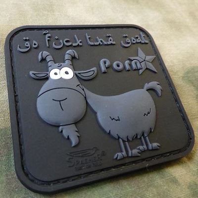 Toppa KOZA PORN in plastica con velcro NERO