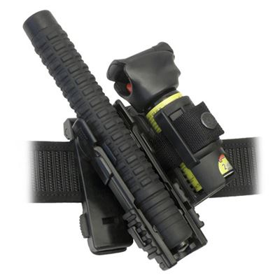 Fodero rotante in plastica MOLLE per manganello telescopico 16,18,21" e spray difensivo