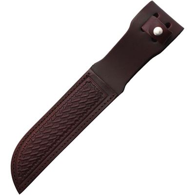 Fodero per coltello con lama fissa da 7,5" in pelle MARRONE SCURO