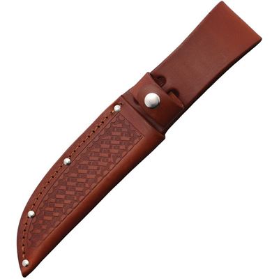 Fodero per coltello con lama fissa da 5,5" in pelle MARRONE