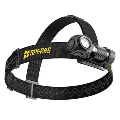 Lampada frontale SH16 ricaricabile, rettangolare, multifunzionale, 1650 lumen, 355 metri SPERAS SH16-SP 2