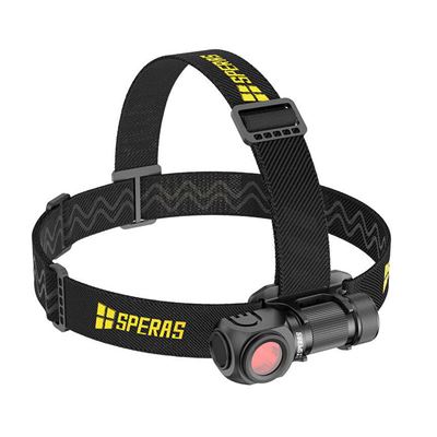 Lampada frontale SH16 ricaricabile, rettangolare, multifunzionale, 1650 lumen, 355 metri