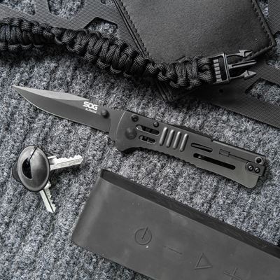 Coltello pieghevole SLIMJIM Clip Point NERO SOG SJ32-CP 2