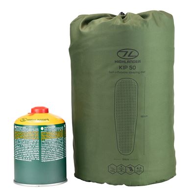 Materassino autogonfiante antiscivolo KIP MAT 50 mm VERDE HIGHLANDER SM131-OG 4