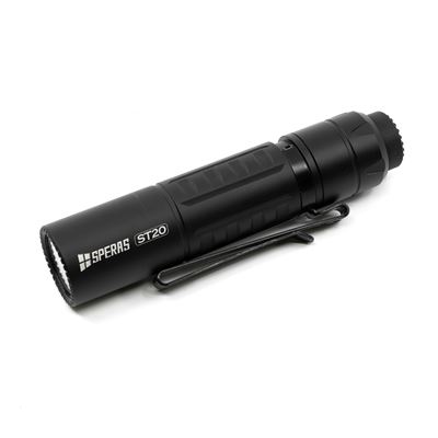 Torcia ST20A compatta, 1300 lumen, 175 metri, IP68 NERO