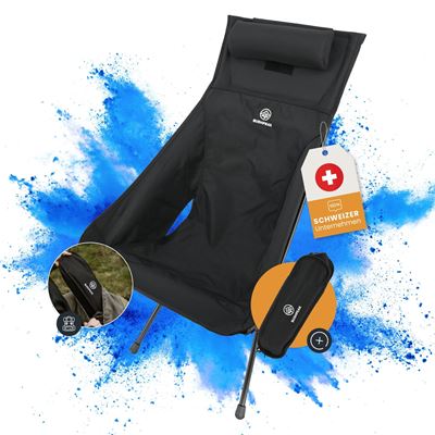 Sedia Wildscape alta leggera pieghevole NERA