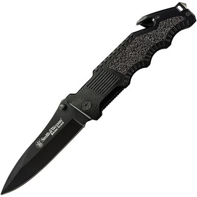 Coltello S&W BORDER GUARD 2 lama liscia NERO