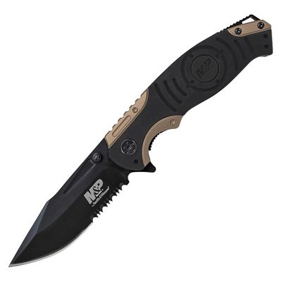 Coltello pieghevole MILITARY POLICE lama combinata