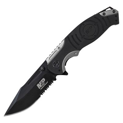 Coltello pieghevole SWMP13GS lama combinata NERO