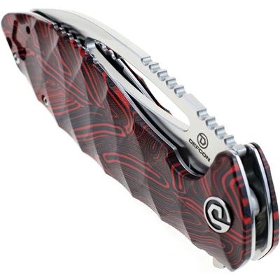 Coltello a serramanico NEO-SHILIN F con lama liscia ROSSO DEFCON TD009FRD 2