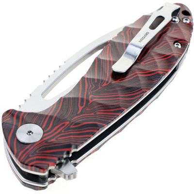 Coltello a serramanico NEO-SHILIN F con lama liscia ROSSO DEFCON TD009FRD 8