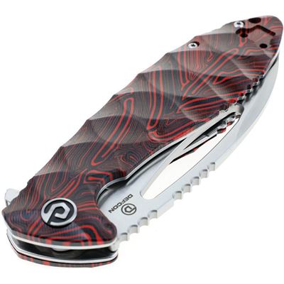 Coltello a serramanico NEO-SHILIN F con lama liscia ROSSO DEFCON TD009FRD 7