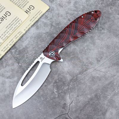 Coltello a serramanico NEO-SHILIN F con lama liscia ROSSO DEFCON TD009FRD 6