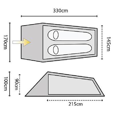 Tenda BLACKTHORN per due persone HMTC HIGHLANDER TEN132-HC 7